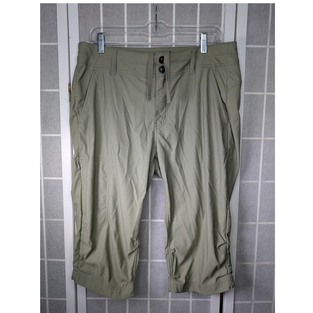 Prana Halle Capri Womens 14 Green Utility Cargo Hiking Outdoor Gorpcore Pockets